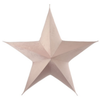 Kerstster fluweel roze 80 cm