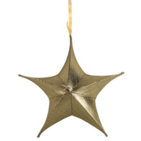 Kerstster glanzend goud 180 cm