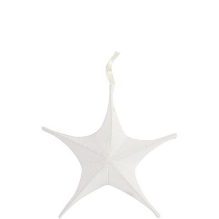 Kerstster glitter wit 110 cm