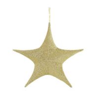 Kerstster glitter goud 150 cm