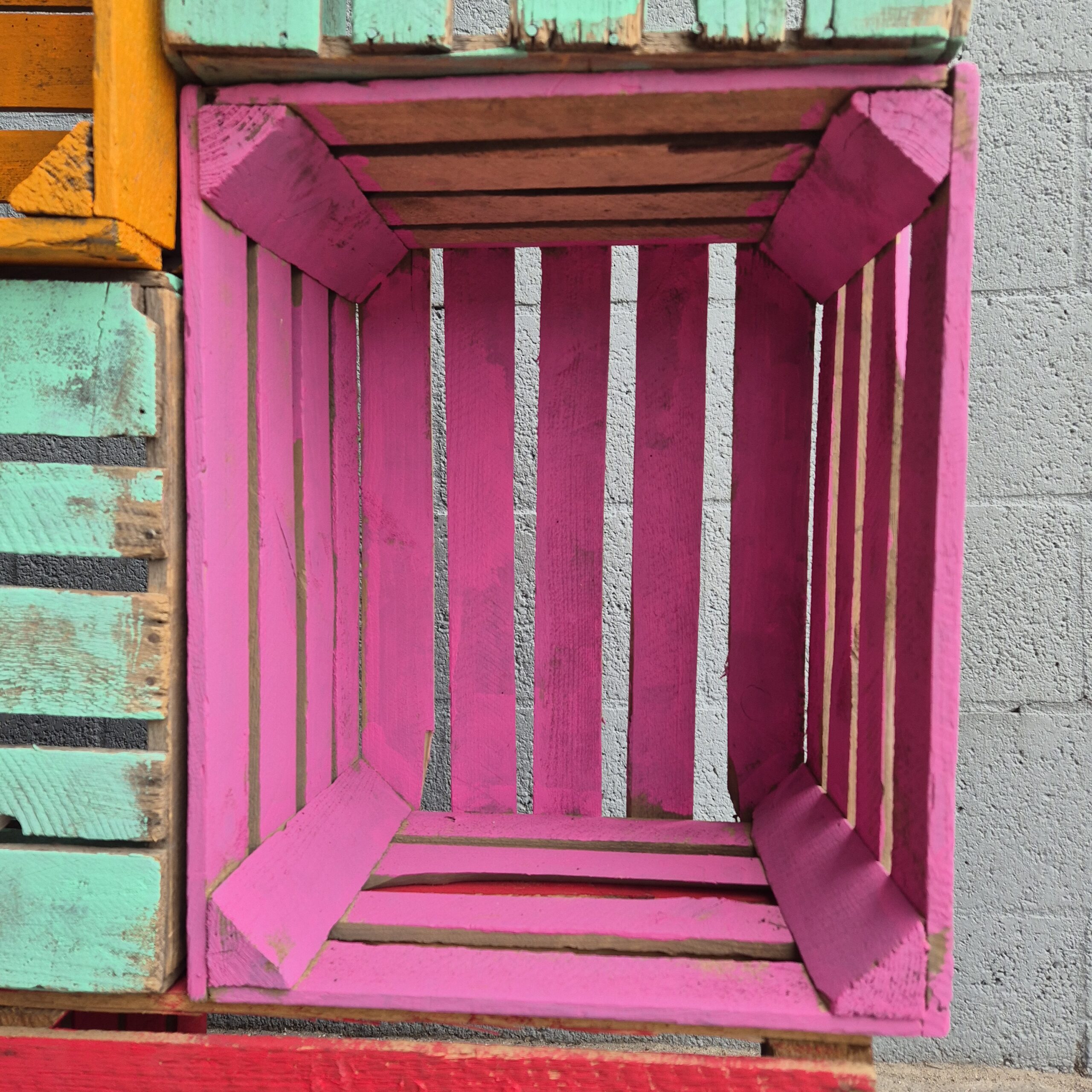 Houten Kratten mix multicolour 8st - Afbeelding 2