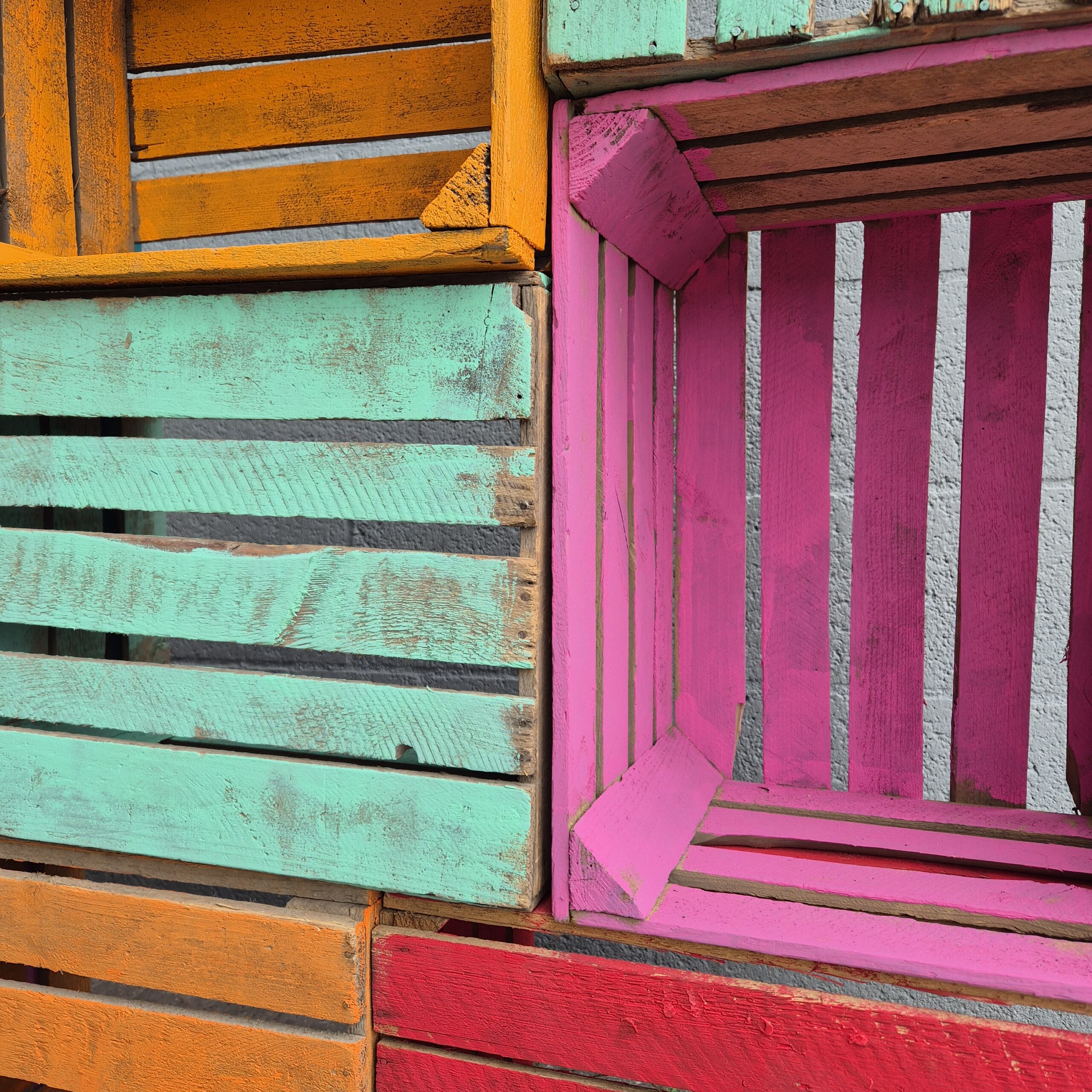 Houten Kratten mix multicolour 8st - Afbeelding 3