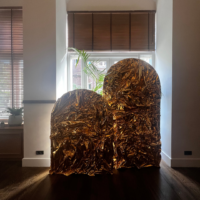 Foliewanden Goud set van 2