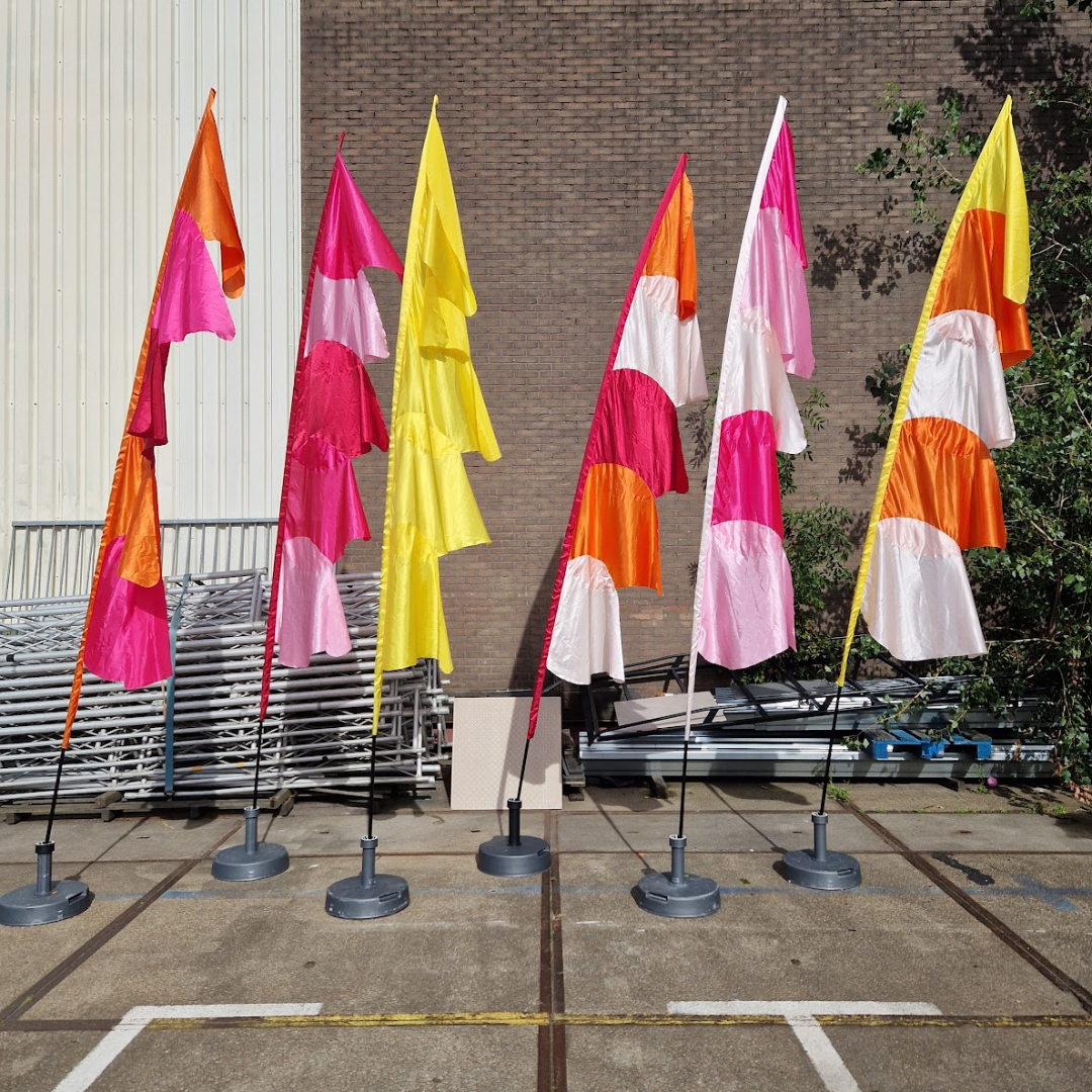 Sunset mix vlaggen 6 st “ex voet” - Afbeelding 3