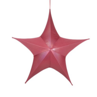 Kerstster glanzend roze 80 cm