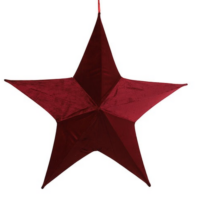 Kerstster Fluweel Bordeaux Rood 135 cm