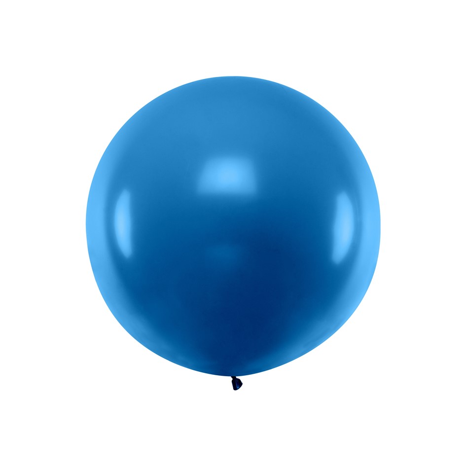 Ballon 1m blauw metallic