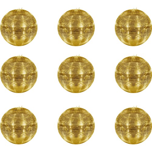 Discoballen set goud 9 stuks 30cm