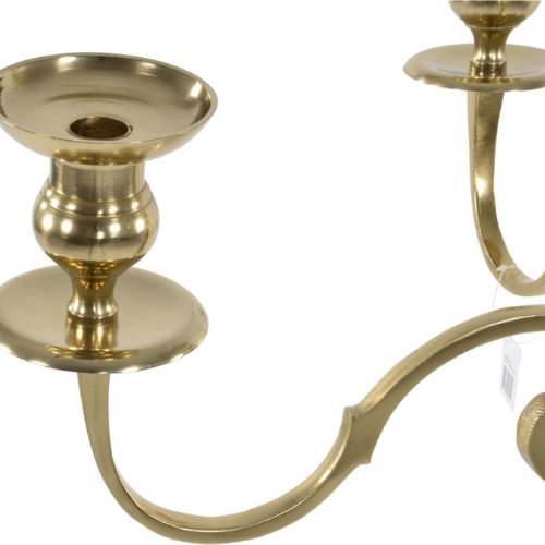 Kandelaar 5 arms goud - Afbeelding 2