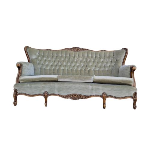 Vintage barok bank groen