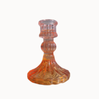 Kandelaar glas oranje 10cm