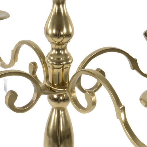 Kandelaar 5 arms goud - Afbeelding 3