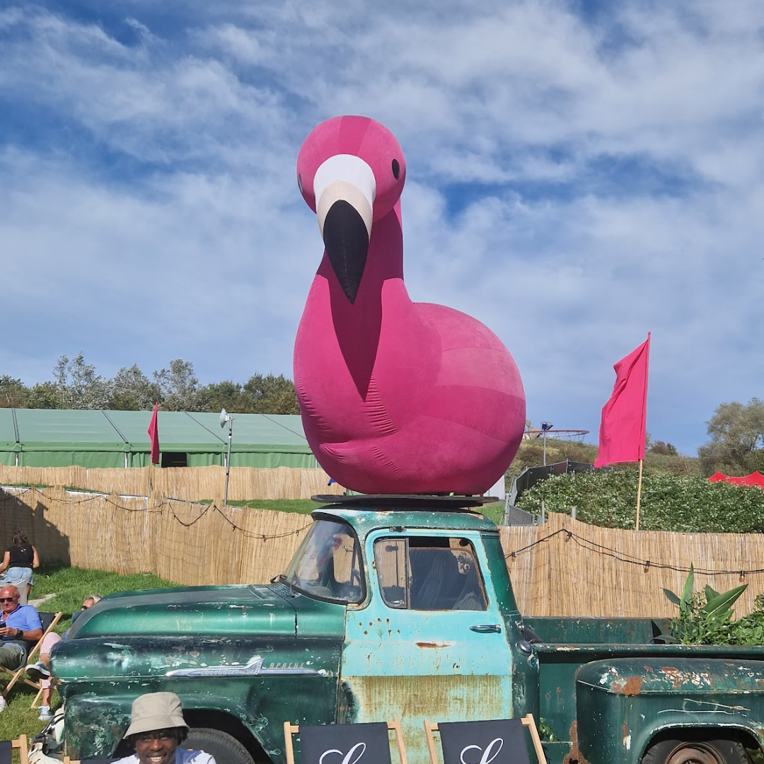 Opblaasbare roze flamingo - Afbeelding 4