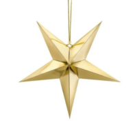 Kerstster goud (set 9st)