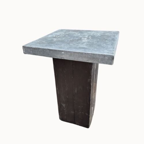 Sta tafel zwart met ijzerblad