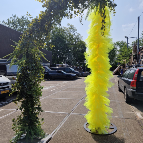 Tulle slinger neon geel 5 meter