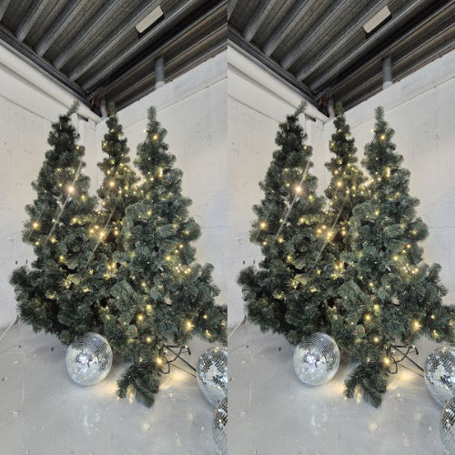 Kerstboom 180 cm set 3 stuks incl. verlichting