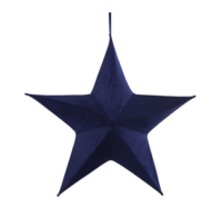 Kerstster fluweel blauw 135 cm