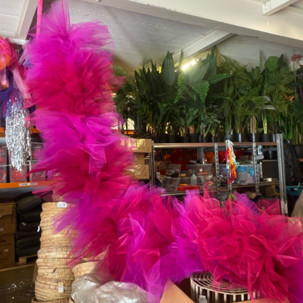 Tulle slinger roze 5 meter