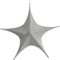 Kerstster Glitter Zilver 110 cm