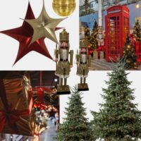 Goud, rode kerst pakket