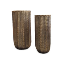 Bloemen/planten pot goud set