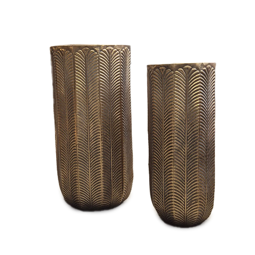 Bloemen/planten pot goud set