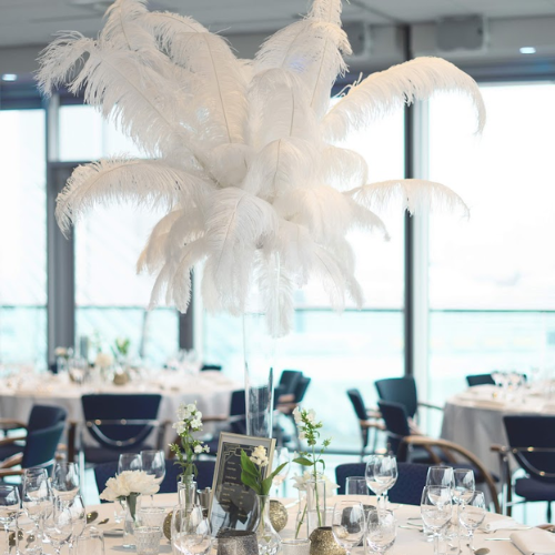 Struisvogelveren incl. vaas