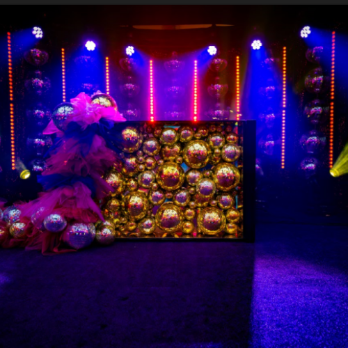 Gouden discoballen bar