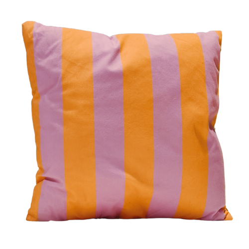 Oranje Roze gestreept kussen