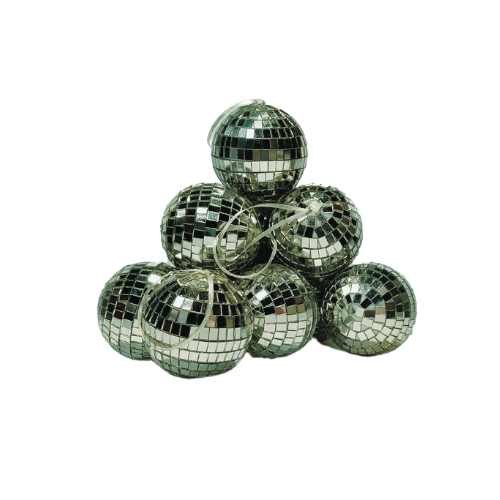 Mini Discoballen Zilver Set