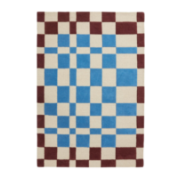 Vloerkleed Ruitje Blauw Bruin