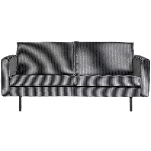 Bank 3 Zits Zwart/Grijs Gestreept