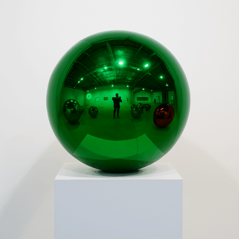 Opblaasbare Spiegelbal groen 100cm