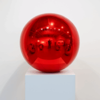 Opblaasbare Spiegelbal rood 150cm