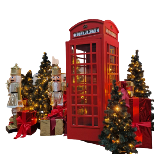 Kerstdecoratie set "Telefooncel"