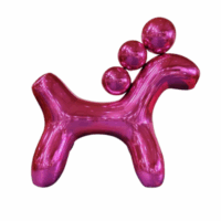 Mega hond roze opblaasbaar 150cm