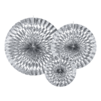 Waaier set zilver (9 stuks)